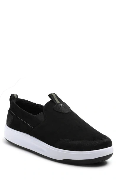 Dearfoams Men's Cypress Water-resistant Energy Return Twin Gore Slipper Shoes In Black
