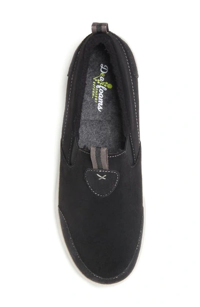 Dearfoams Men's Cypress Water-resistant Energy Return Twin Gore Slipper Shoes In Black