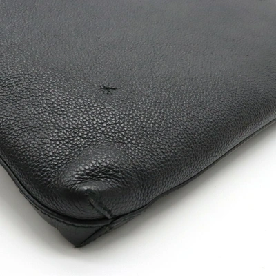 Shop Gucci Logo Black Leather Clutch Bag ()