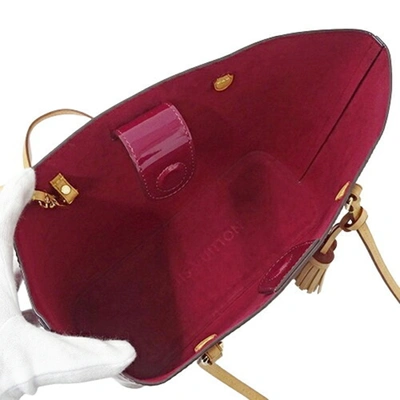 Pre-owned Louis Vuitton Long Beach Burgundy Leather Tote Bag ()