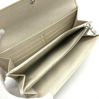 Pre-owned Louis Vuitton Portefeuille Sarah White Leather Wallet  ()