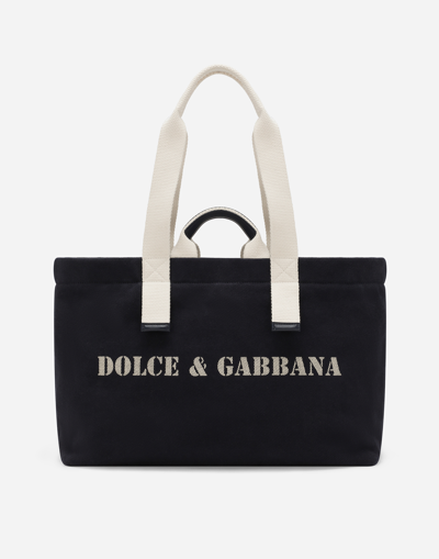 Shop Dolce & Gabbana Printed Drill Holdall