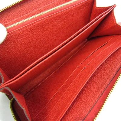 Pre-owned Louis Vuitton Zippy Wallet Red Canvas Wallet  ()