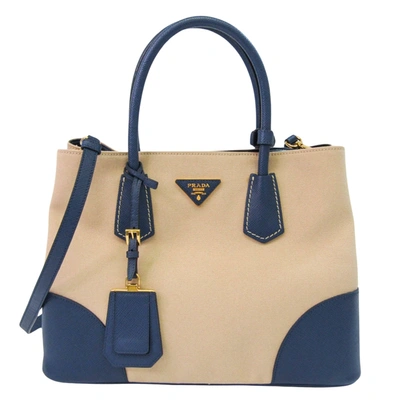 Shop Prada Beige Leather Shoulder Bag ()