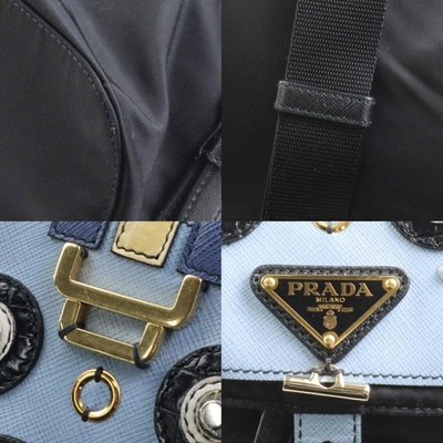 Shop Prada Robot Black Synthetic Backpack Bag ()