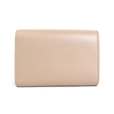 Shop Saint Laurent Beige Leather Wallet  ()