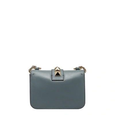 Shop Valentino Garavani Blue Leather Shoulder Bag ()