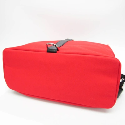 Shop Valentino Garavani Red Canvas Backpack Bag ()