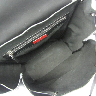 Shop Valentino Garavani Vltn Black Leather Backpack Bag ()
