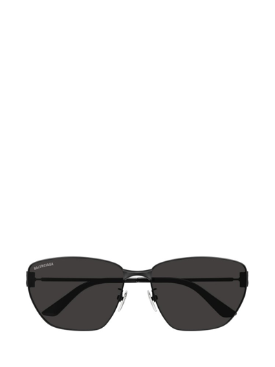 Shop Balenciaga Eyewear Rectangle Frame Sunglasses In Black