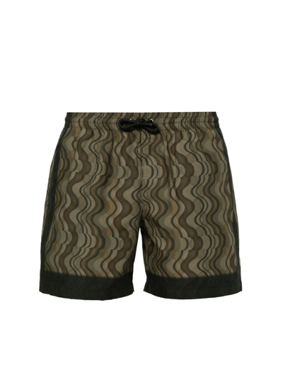 Shop Dries Van Noten Printed Swim Shorts