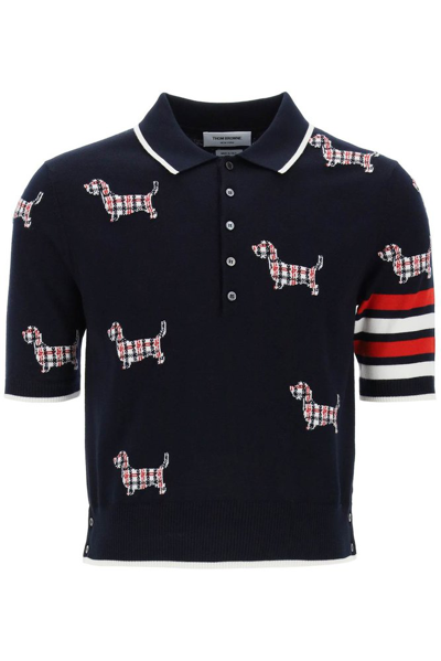 Shop Thom Browne Hector Intarsia In Blue