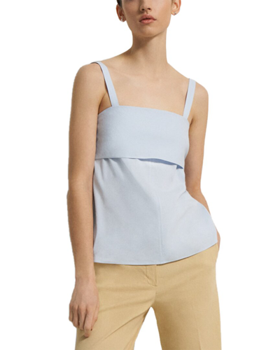 Shop Theory Tie-back Linen-blend Top