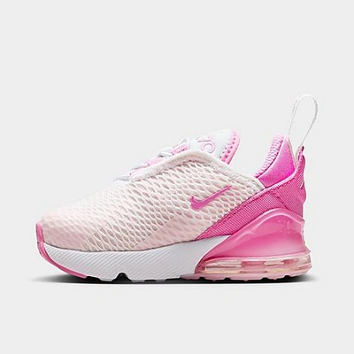 Shop Nike Girls' Toddler Air Max 270 Casual Shoes In White/playful Pink/pink Foam
