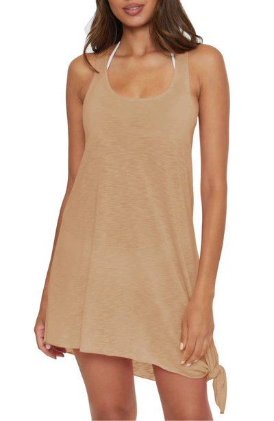 Shop Becca Breezy Basics Knot Hem Cover-up Dress In Brie