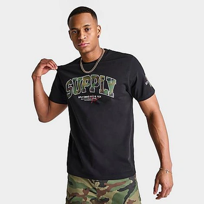 Shop Supply And Demand Men's Ring Camo T-shirt In Black/camo