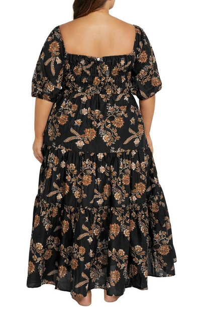 Shop Artesands Chantique Handel Cover-up Maxi Dress In Black