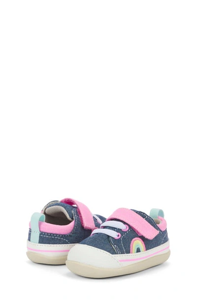 Shop See Kai Run Stevie Ii Sneaker In Chambray/pink