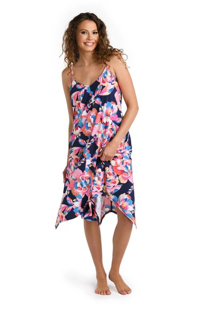 Shop La Blanca Cover-up Scarf Dress In Indigo