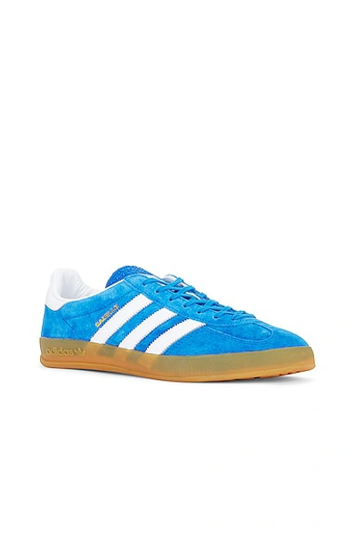 Adidas Originals Striped Suede Low Top Sneakers In Bluebird