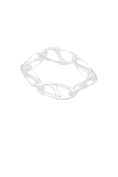 Martine Ali Silver Coated Bias Bracelet In Silver