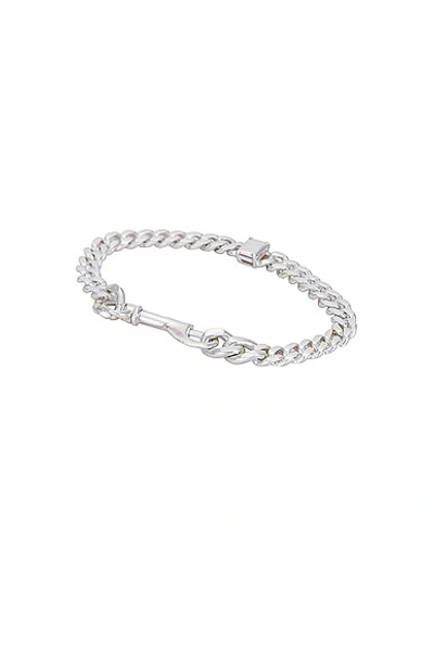 Martine Ali 925 Silver Stone Thin Link Bracelet In Silver