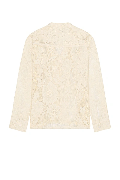 Shop Harago Lace Full Sleeve Shirt In Off White