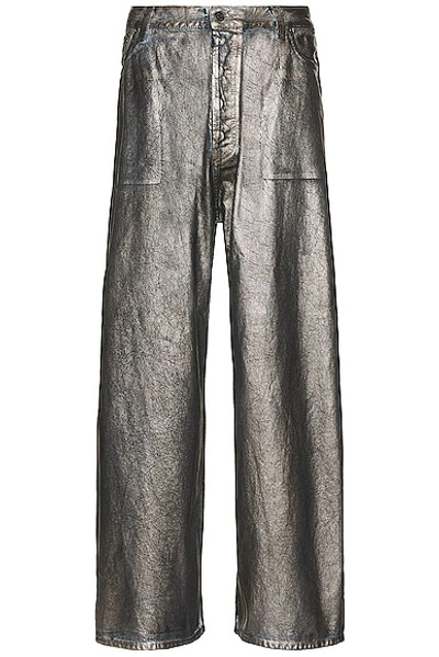 Shop Acne Studios Relaxed Trouser In Silver & Blue