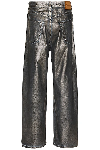 Shop Acne Studios Relaxed Trouser In Silver & Blue