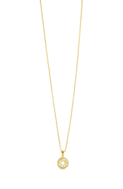 Sterling Forever Brae Mother-of-pearl Pendant Necklace In Gold