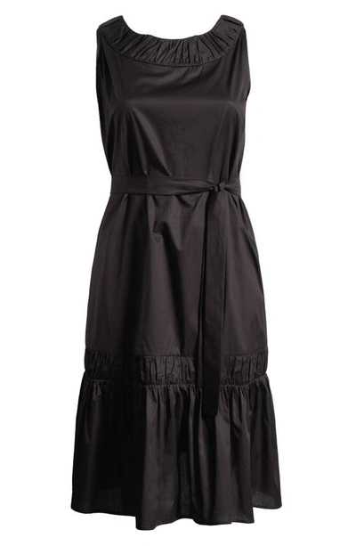 Shop Harshman Naveen Belted Midi Dress In Black