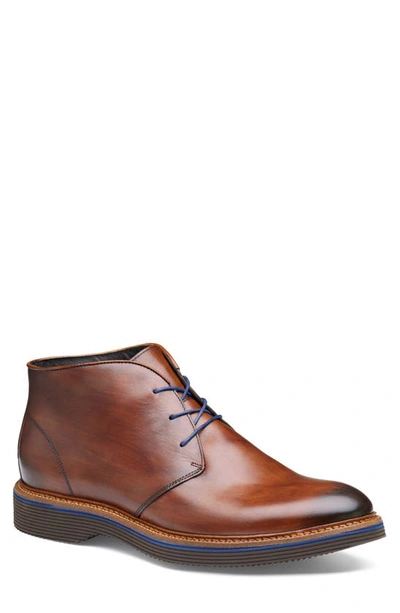 Shop Johnston & Murphy Collection Jenson Chukka Boot In Brown Italian Calfskin