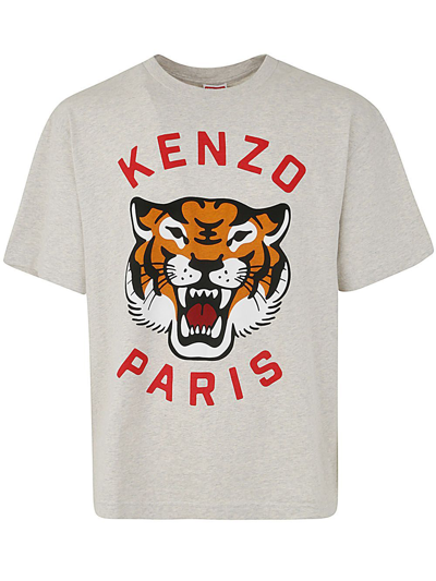 Shop Kenzo Lucky Tiger Oversize T In Grey