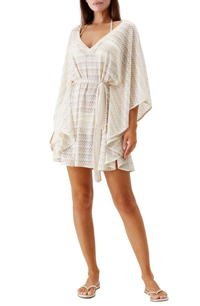Melissa Odabash Petra Short Coverup Kaftan In Gold