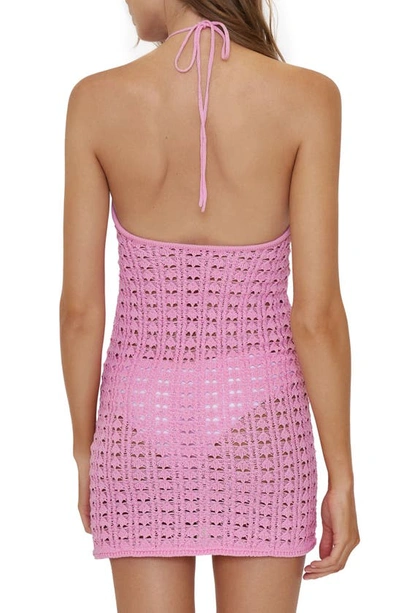 Shop Pq Swim Liv Crochet Cover-up Dress In Aura