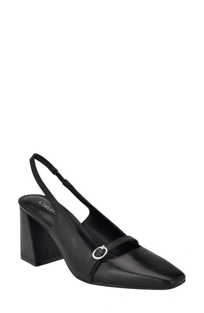 Shop Calvin Klein Ellisa Slingback Sandal In Black