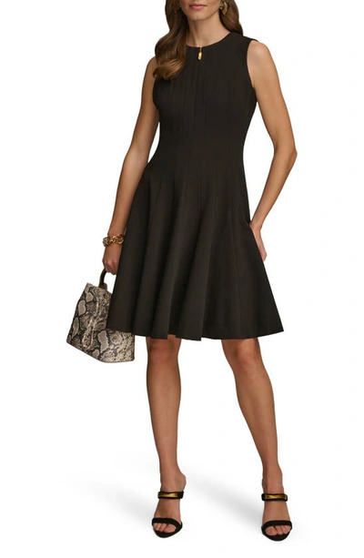 Shop Donna Karan Sleeveless Fit & Flare Dress In Black