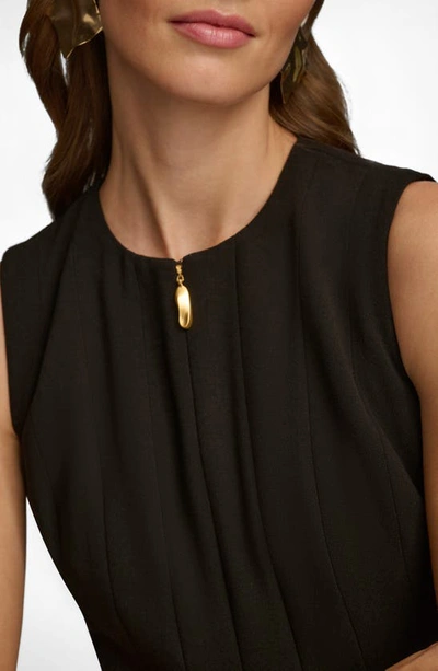 Shop Donna Karan Sleeveless Fit & Flare Dress In Black