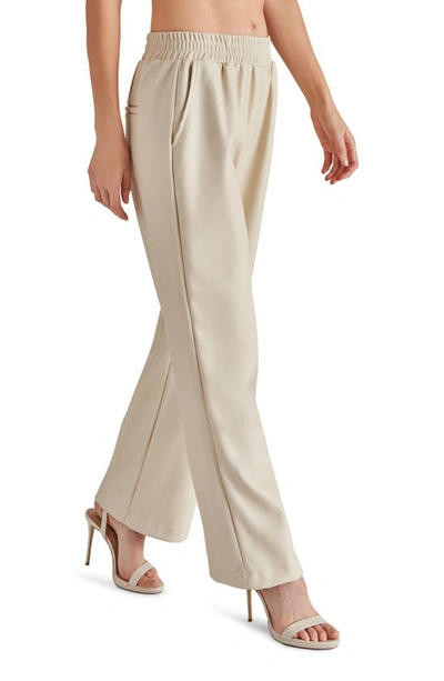 Steve Madden Gilda Wide Leg Faux Leather Pants In Bone