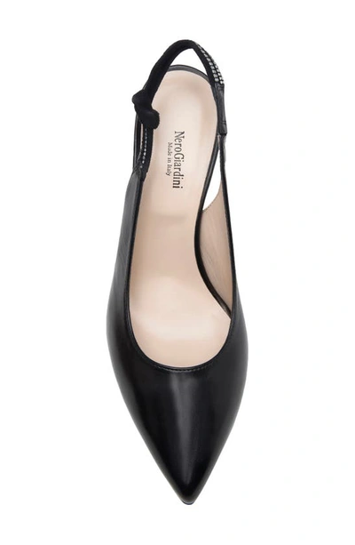 Nerogiardini Pointed Toe Slingback Pump In Black