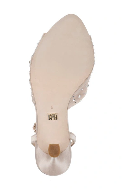 Shop Badgley Mischka Cameryn Embellished Ankle Strap Sandal In Nude