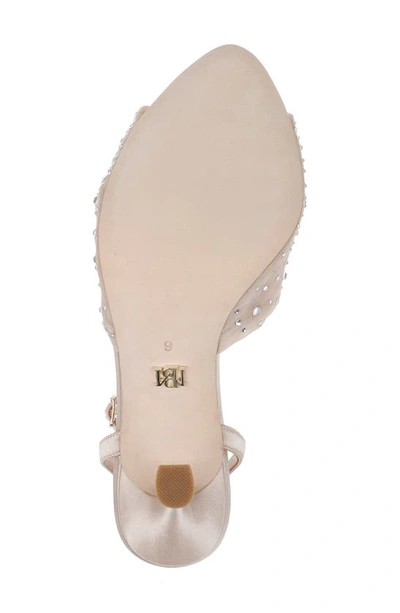 Badgley Mischka Cameryn Embellished Ankle Strap Sandal In Nude