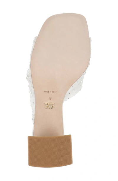 Shop Badgley Mischka Camelia Embellished Sandal In Soft White