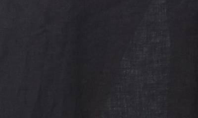 L*space Capistrano Long Sleeve Linen Cover-up Tunic Dress In Black