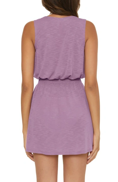 Shop Becca Breezy Basics Ruffle Cover-up Dress In Viola