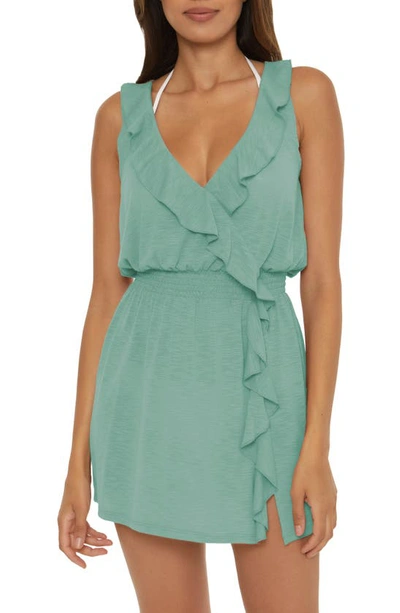 Shop Becca Breezy Basics Ruffle Cover-up Dress In Mineral