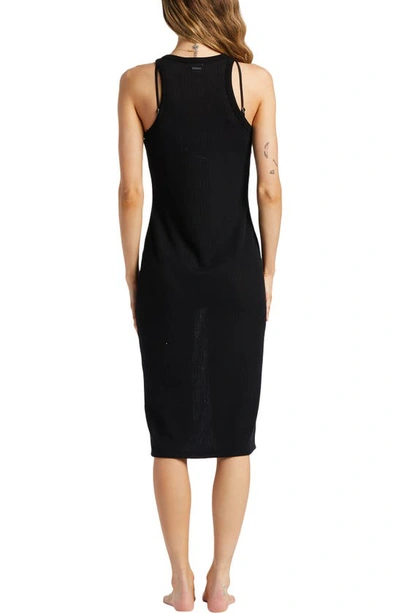 Shop Billabong In The Sun Cover-up Dress In Black Pebble