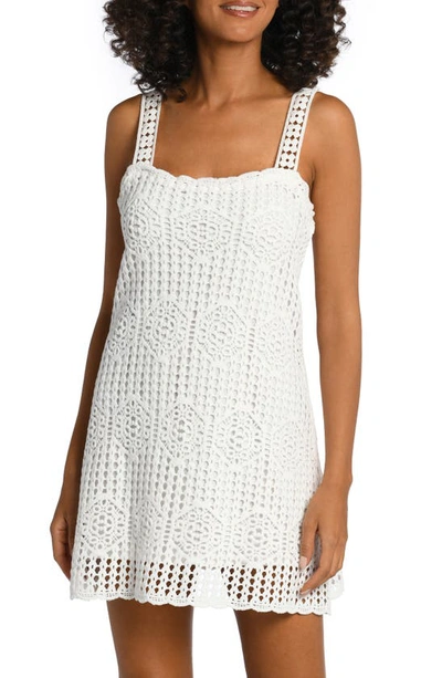 Shop La Blanca Waverly Crochet Cover-up Dress In Ivory