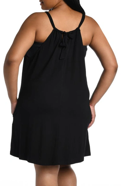 Shop La Blanca Halter Neck Cover-up Dress In Black