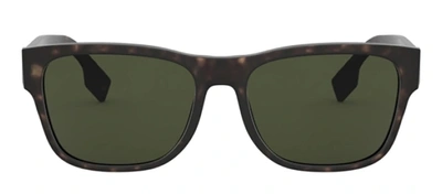 Shop Burberry Carter Be 4309 353671 Square Sunglasses In Green